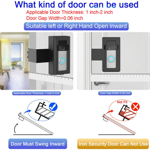 SZAOYU doorbell holder no-drill installation with sponge housing