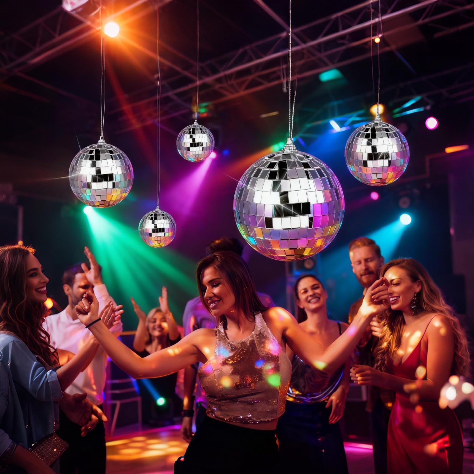 SZFIXEZ disco ball toppers spark playful cake and cupcake designs