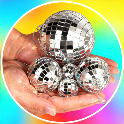 SZFIXEZ 1.18-inch silver disco balls brighten DIY decor and photos