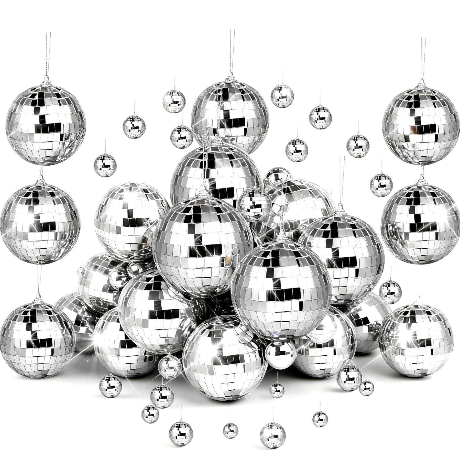 SZFIXEZ mini disco ball 3.15-inch silver ball pack for vibrant party ambiance