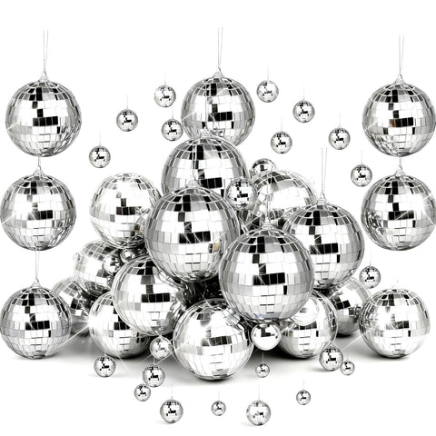 SZFIXEZ mini disco ball 3.15-inch silver ball pack for vibrant party ambiance