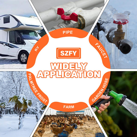 SZFY 120V 5W per ft heat tape usage