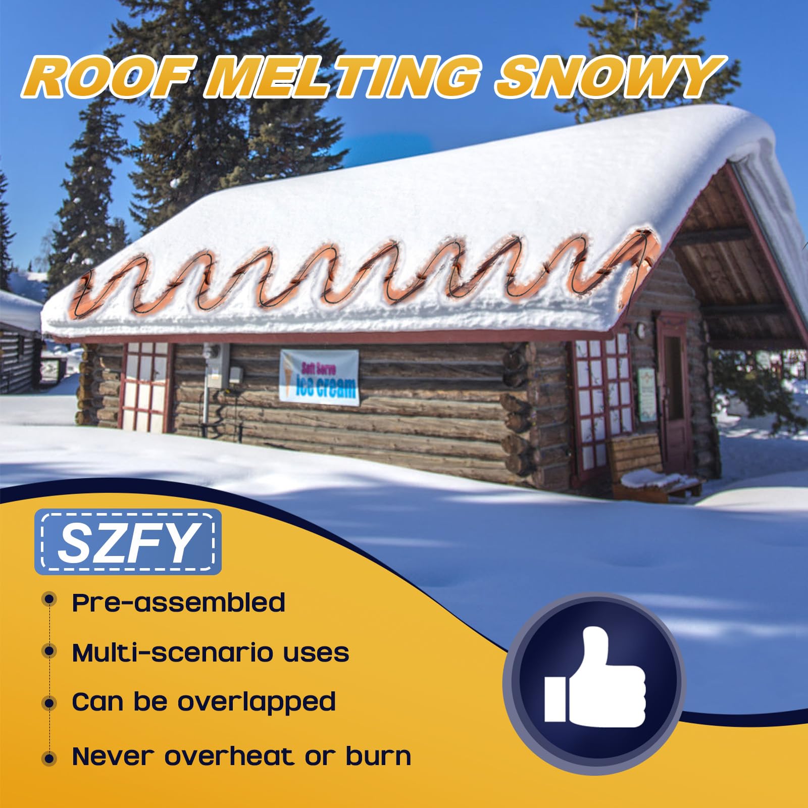 SZFY copper-core heating tape emphasizes durable, efficient warmth.
