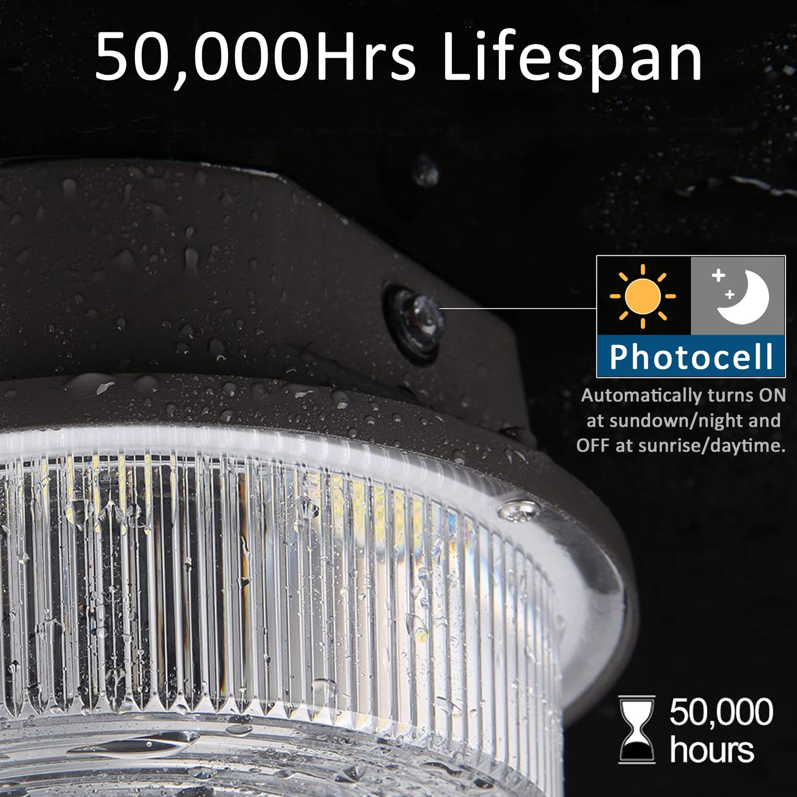 SZGMJIA 2-pack LED barn light installed on barn exterior for reliable lighting.
