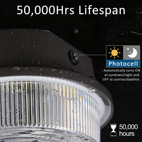 SZGMJIA 2-pack LED barn light installed on barn exterior for reliable lighting.