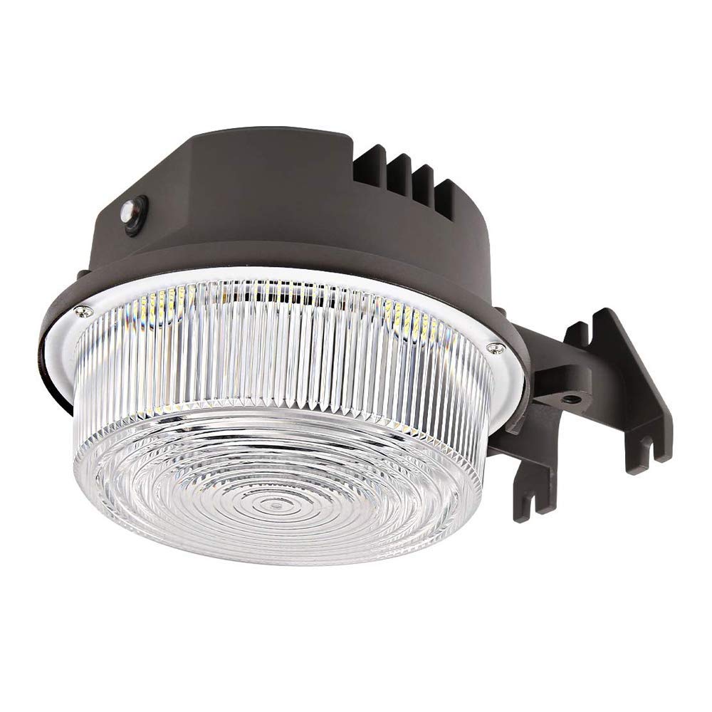 SZGMJIA LED barn light with dusk-to-dawn sensor illuminates exterior areas