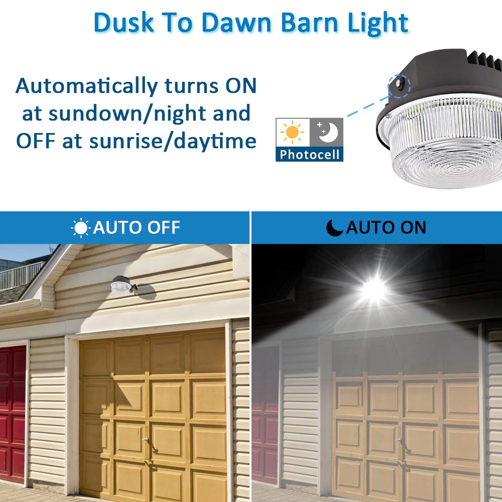 SZGMJIA LED barn light wide-coverage design for driveways and yards