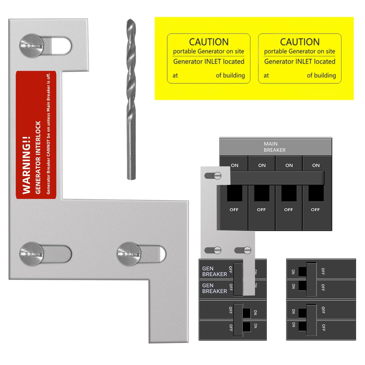 SZHSYJY generator interlock plate for safe main-to-generator transfer.