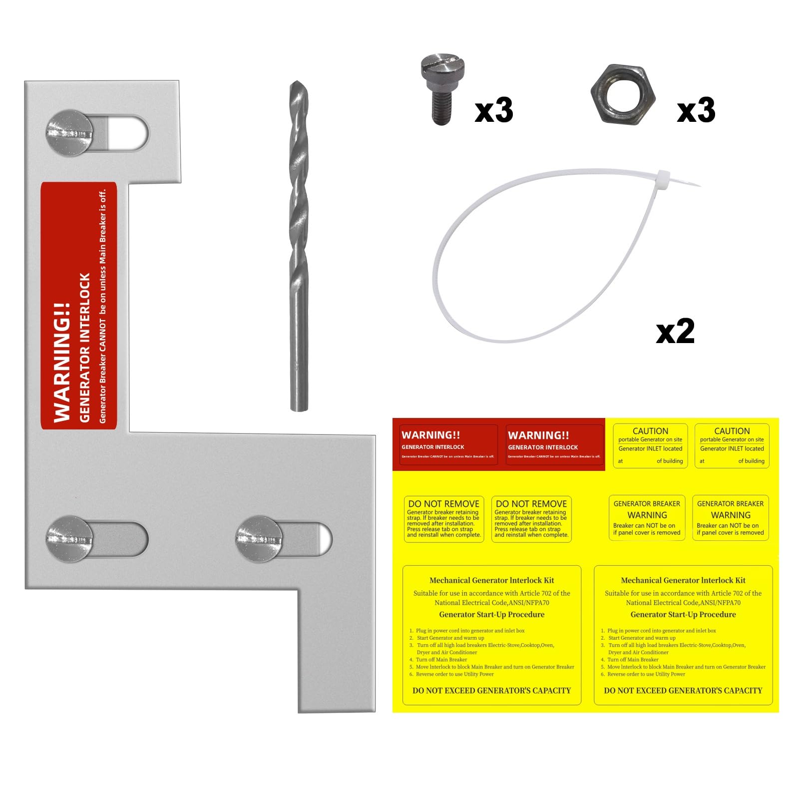SZHSYJY reminder labels guiding safe use.