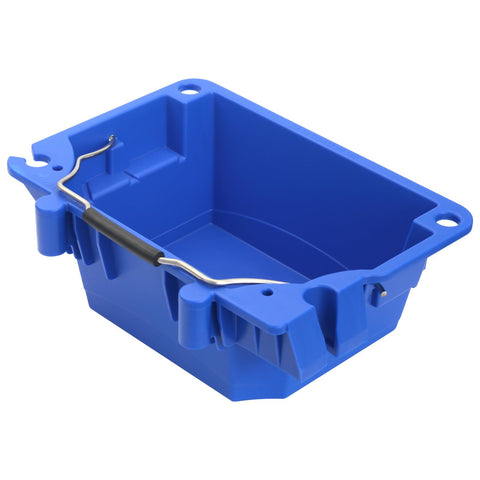 SZHY-LINK AC52-UB ladder bucket mounted on a Werner ladder for organized tool access.