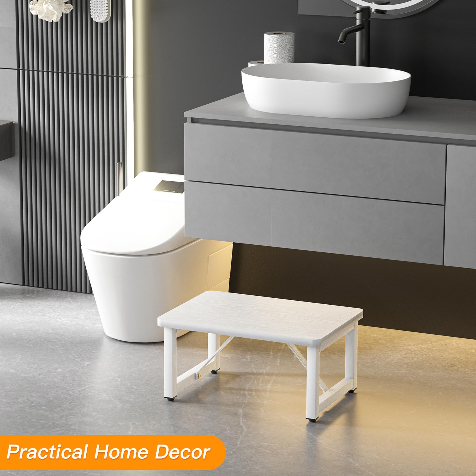 SZLHANJZ bedside setup stool, close at hand for reaching items.
