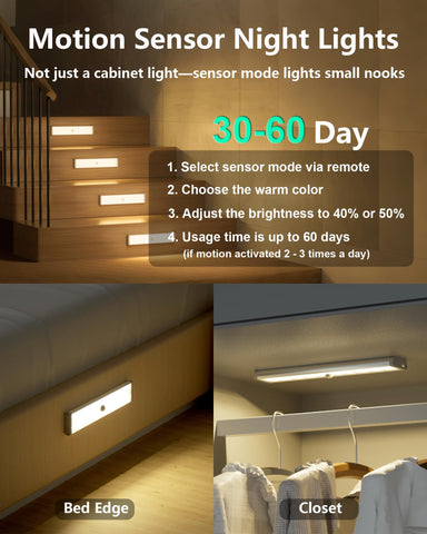 SZOKLED light on kitchen cabinet in action for easy visibility.