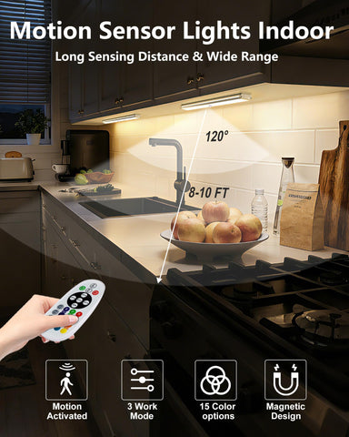 SZOKLED remote-control operation for under-cabinet lighting in convenience setup.