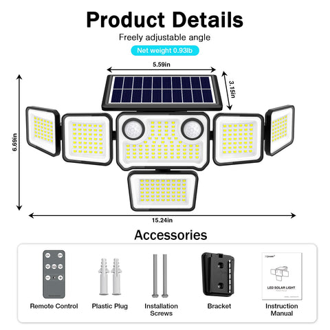SZPOWER dual motion sensors detect motion up to 32 feet