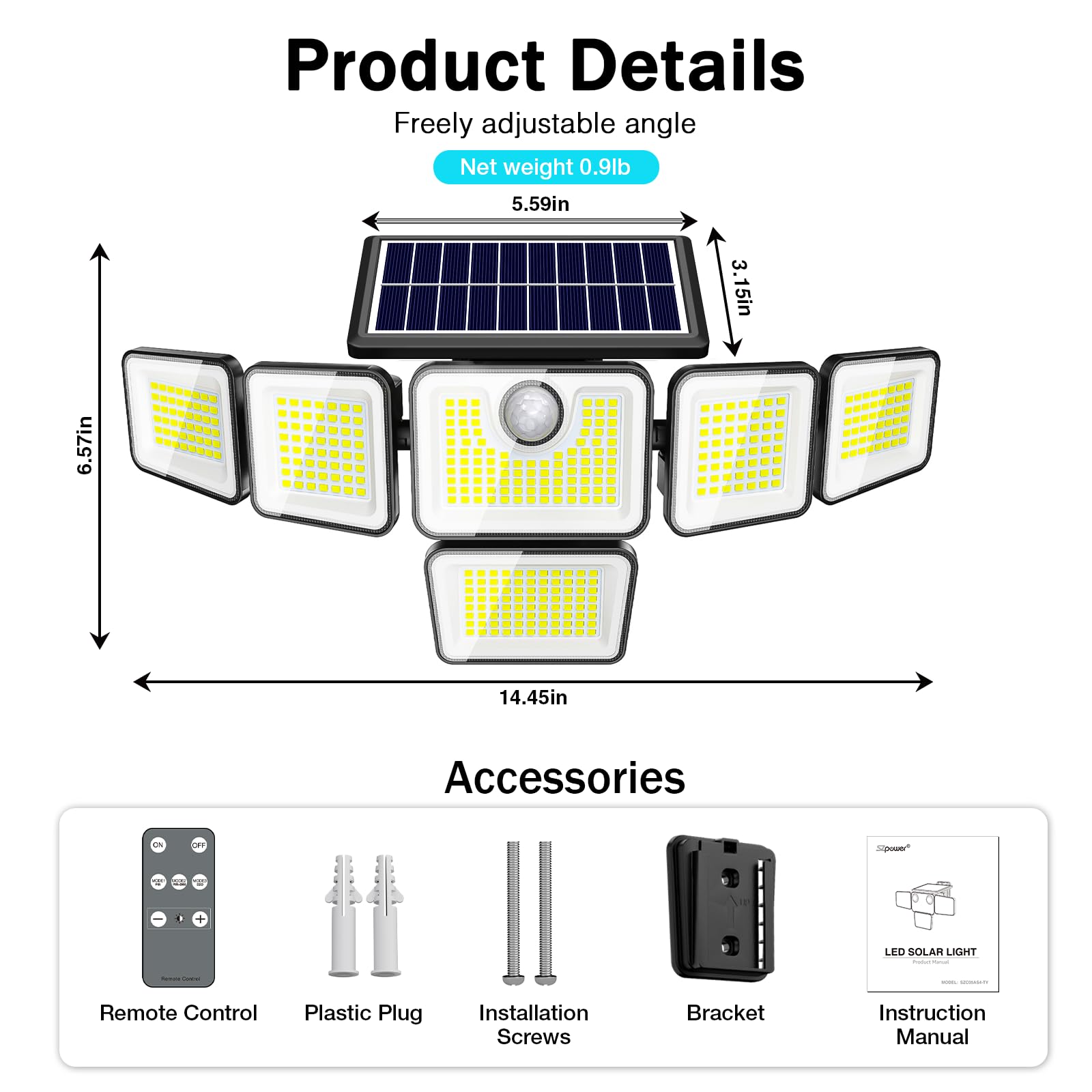 SZPOWER IP65 waterproof outdoor light withstands all weather