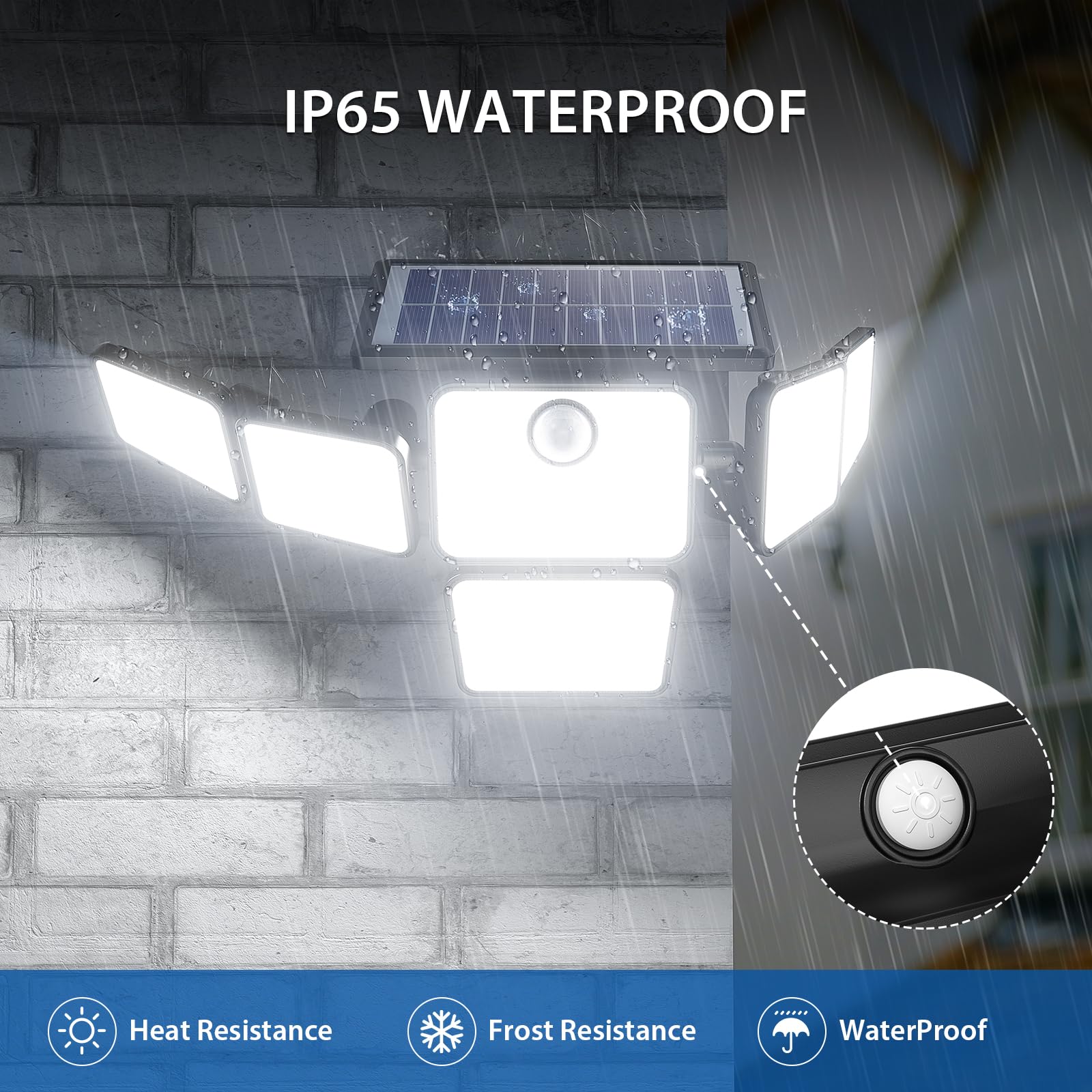 SZPOWER motion sensor detects activity up to 40 feet for security lighting