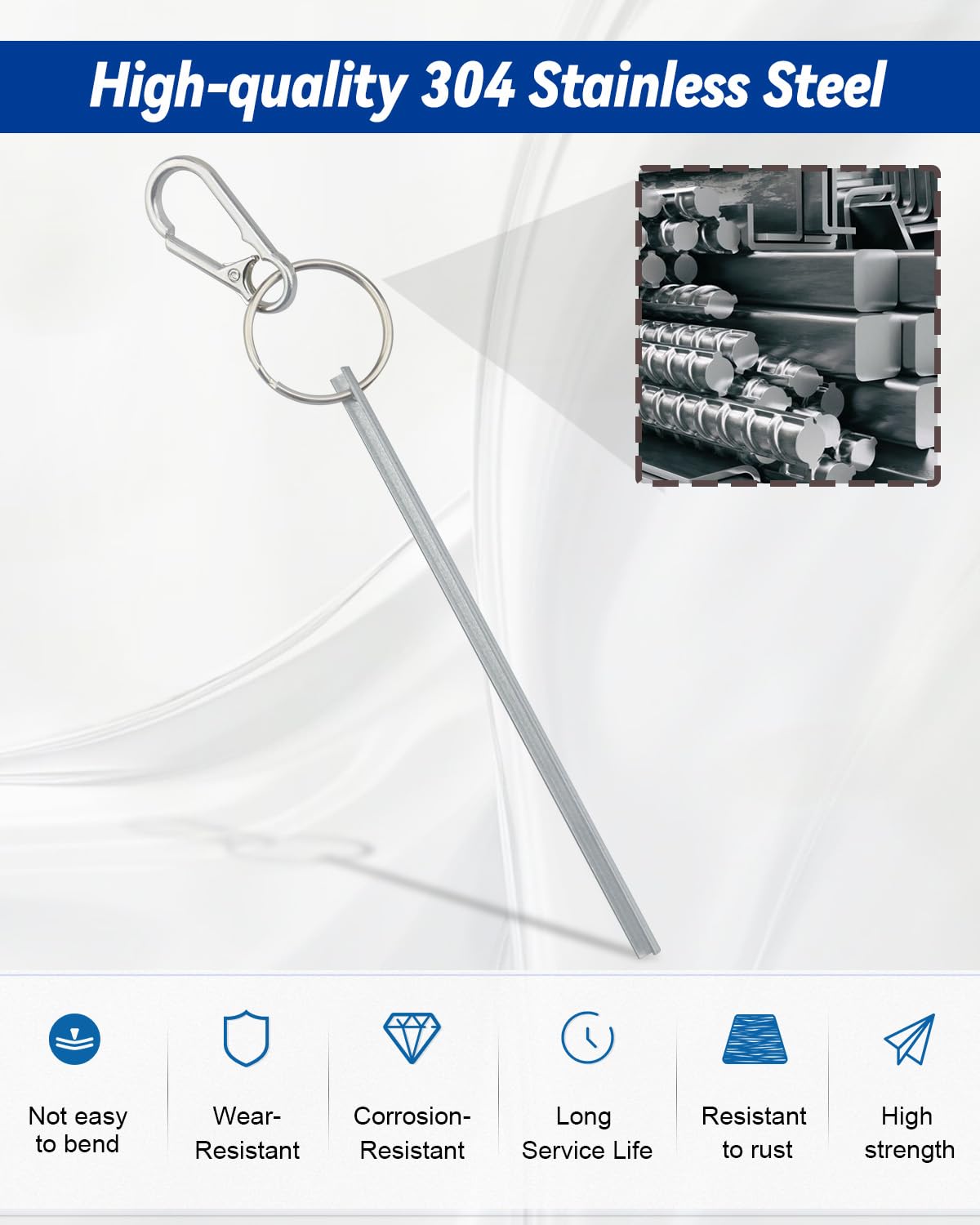 SZRKRLA elevator key with metal ring for easy organization on a service cart.