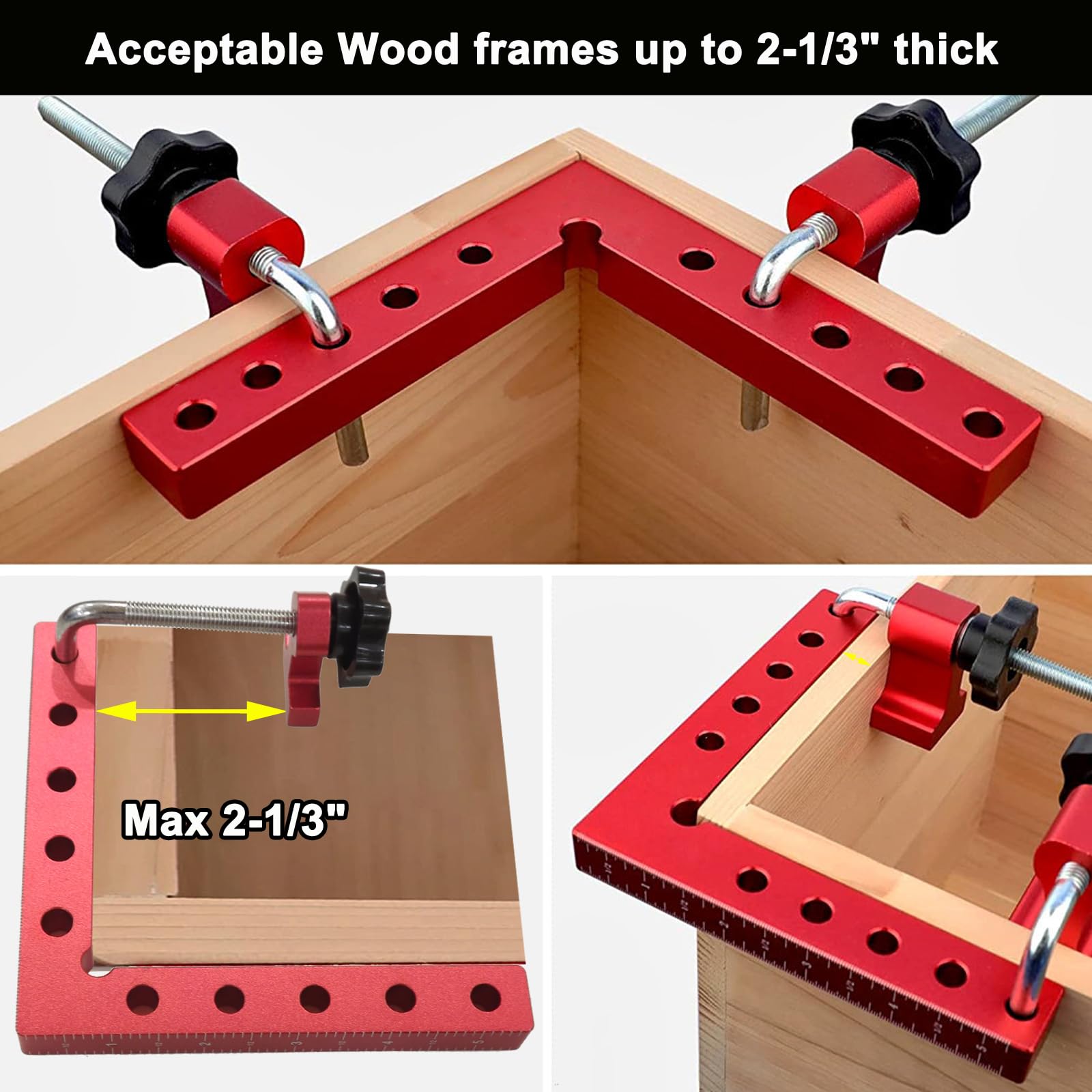 SZSFSYYX red anodized finish provides durable protection for clamps.