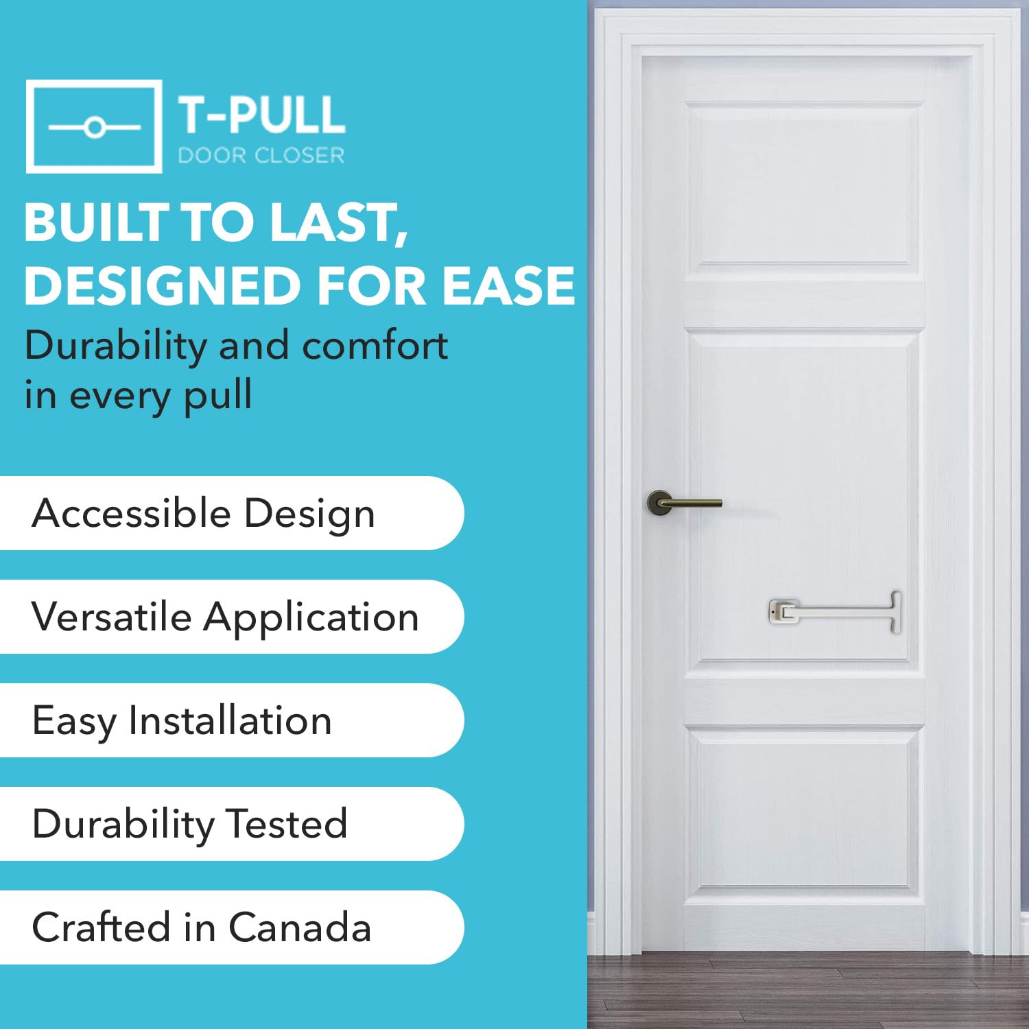 T-PULL cleaning wipe and extra screws ensure secure mounting.