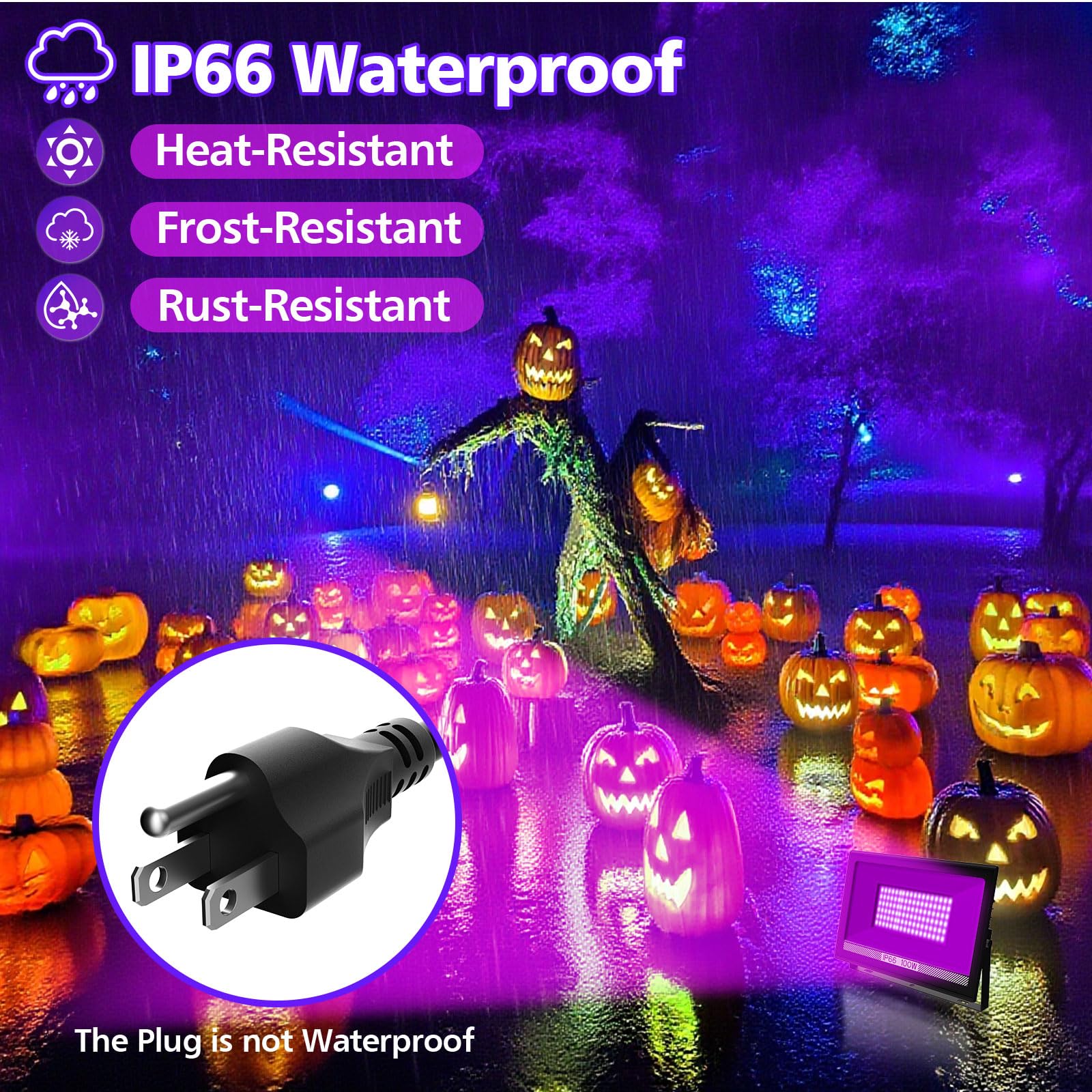 T-SUN ceiling-mounted black light setup with adjustable angle