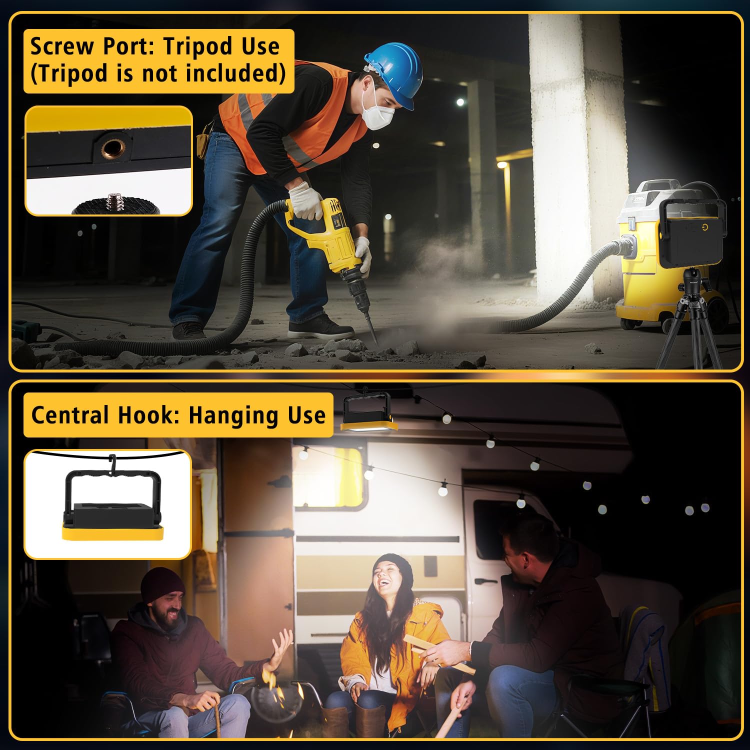 T-SUN 180-degree illumination covers a wide area for better visibility.