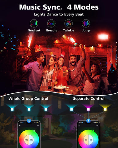 T-SUN 4-pack remote control for quick color changes.
