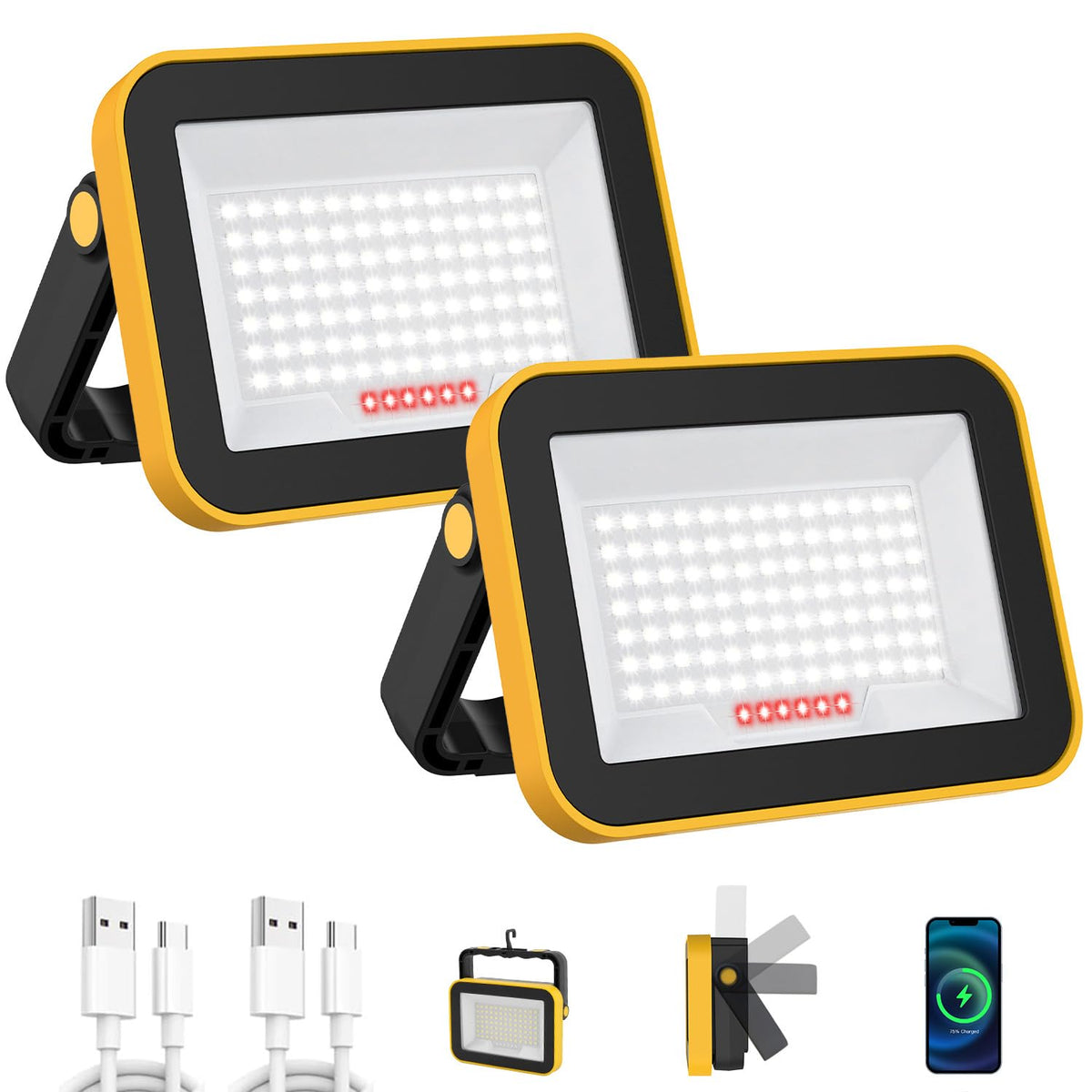 T-SUN Rechargeable Work Light on tripod for stable, hands-free lighting.