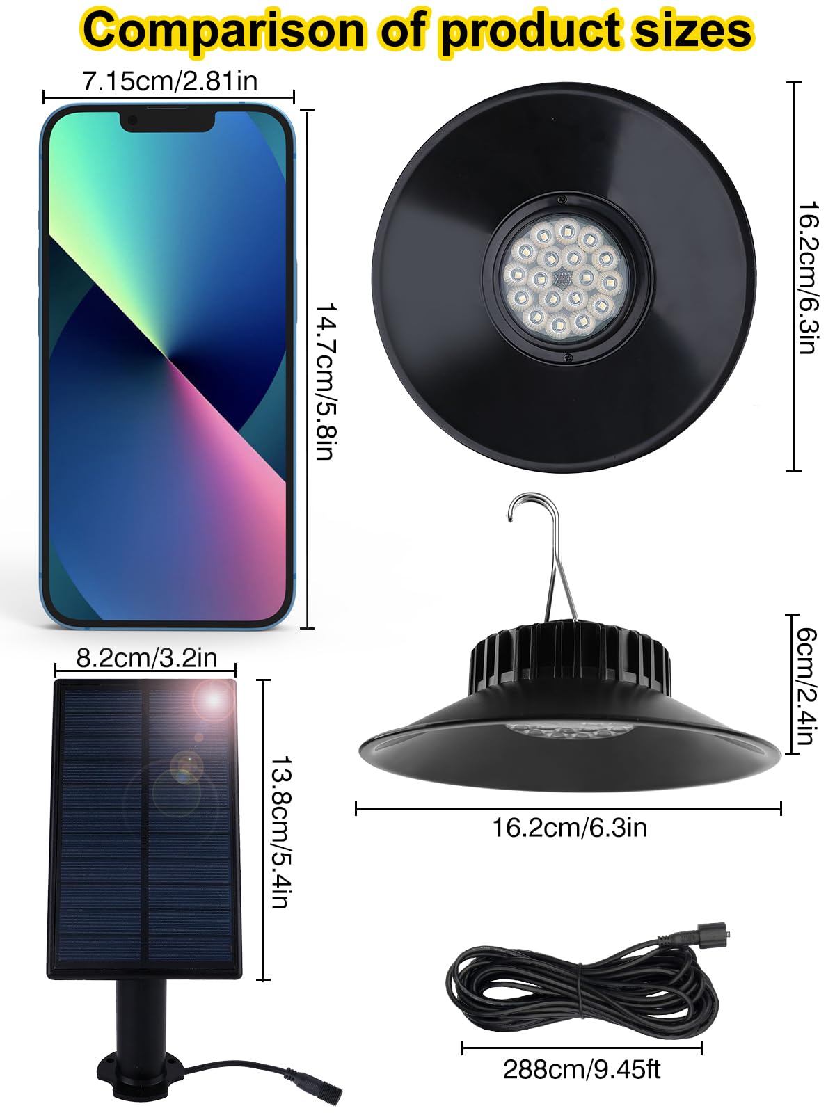 T-SUN IP65 weatherproof pendant light withstands rain and snow.