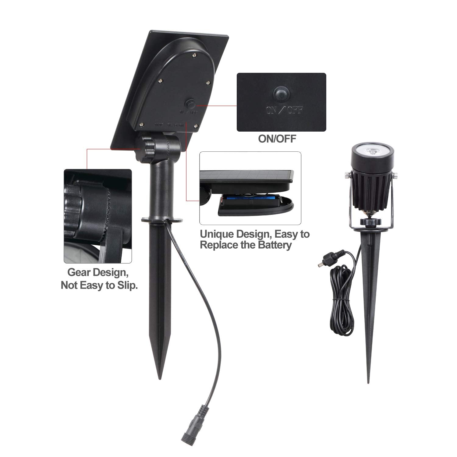 T-SUN adjustable head spotlight for precise landscape accent lighting