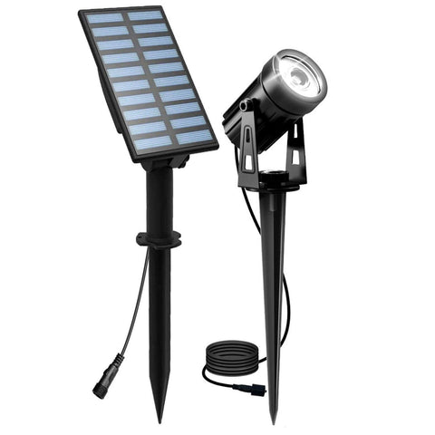 T-SUN outdoor LED solar spotlight for bright garden illumination at night