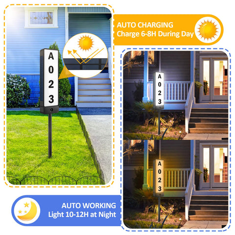 T-SUNUS IP65 waterproof sign withstands rain and snow near driveways.