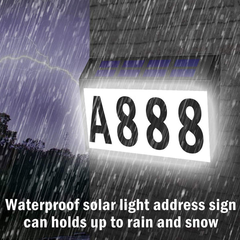 T-SUNUS Solar Address Sign letters and digits enables customizable addressing.