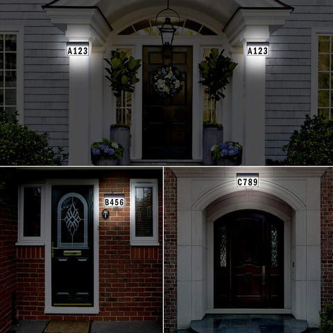 T-SUNUS Solar Address Sign outdoor durability suits year-round weather.
