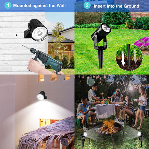 T-SUNUS solar spot light with adjustable panel for flexible placement