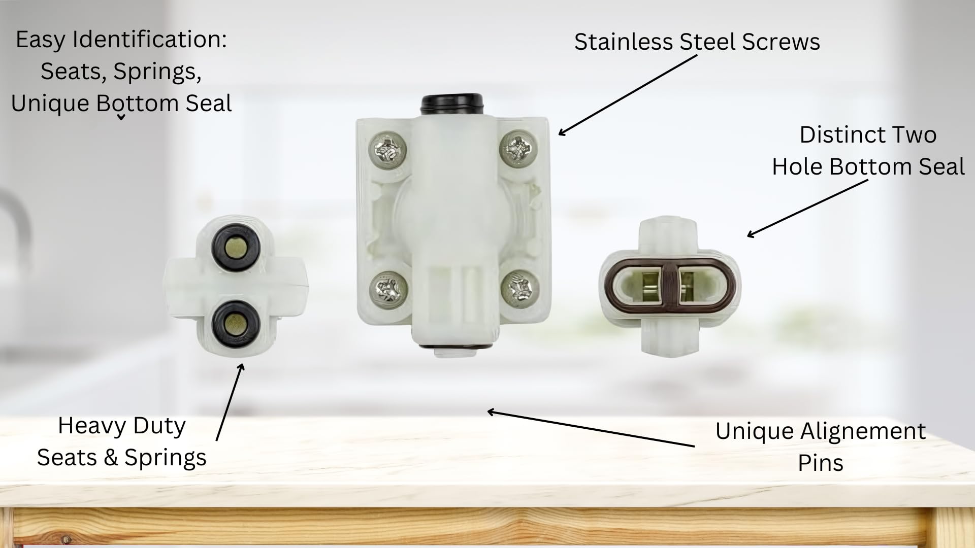 T & T Hardware Glacier Bay compatible cartridge enables quick DIY repair.