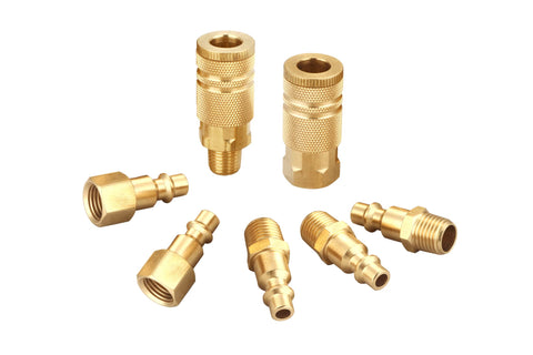 T TANYA HARDWARE air hose quick-connect brass coupler for fast tool setup.