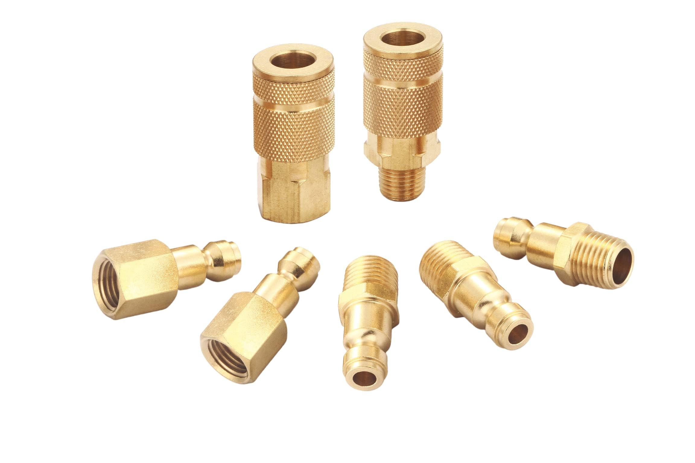 T Tanya Hardware brass quick-connect system for shop and automotive use.