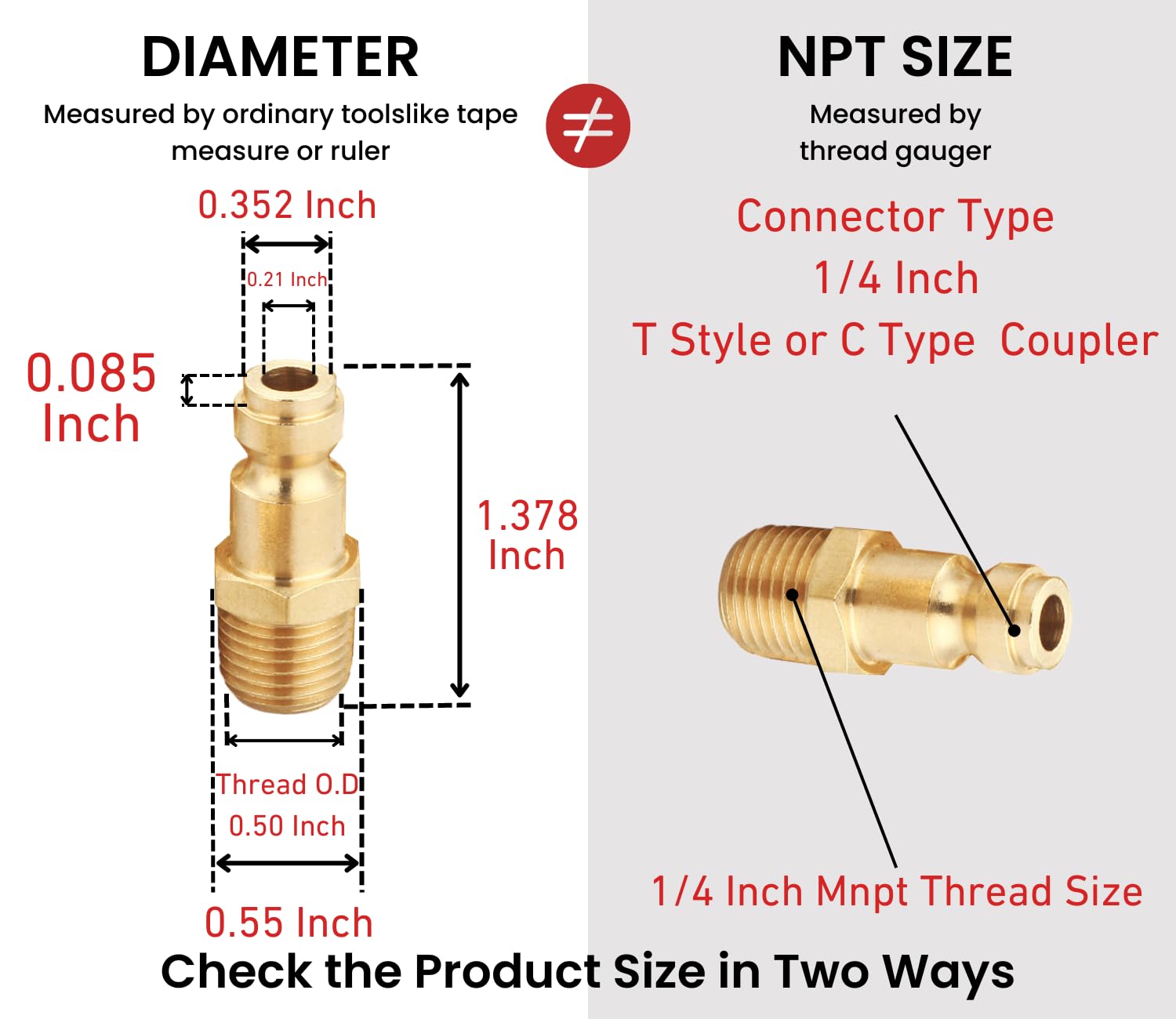 T Tanya Hardware brass female plugs provide durable sealing.