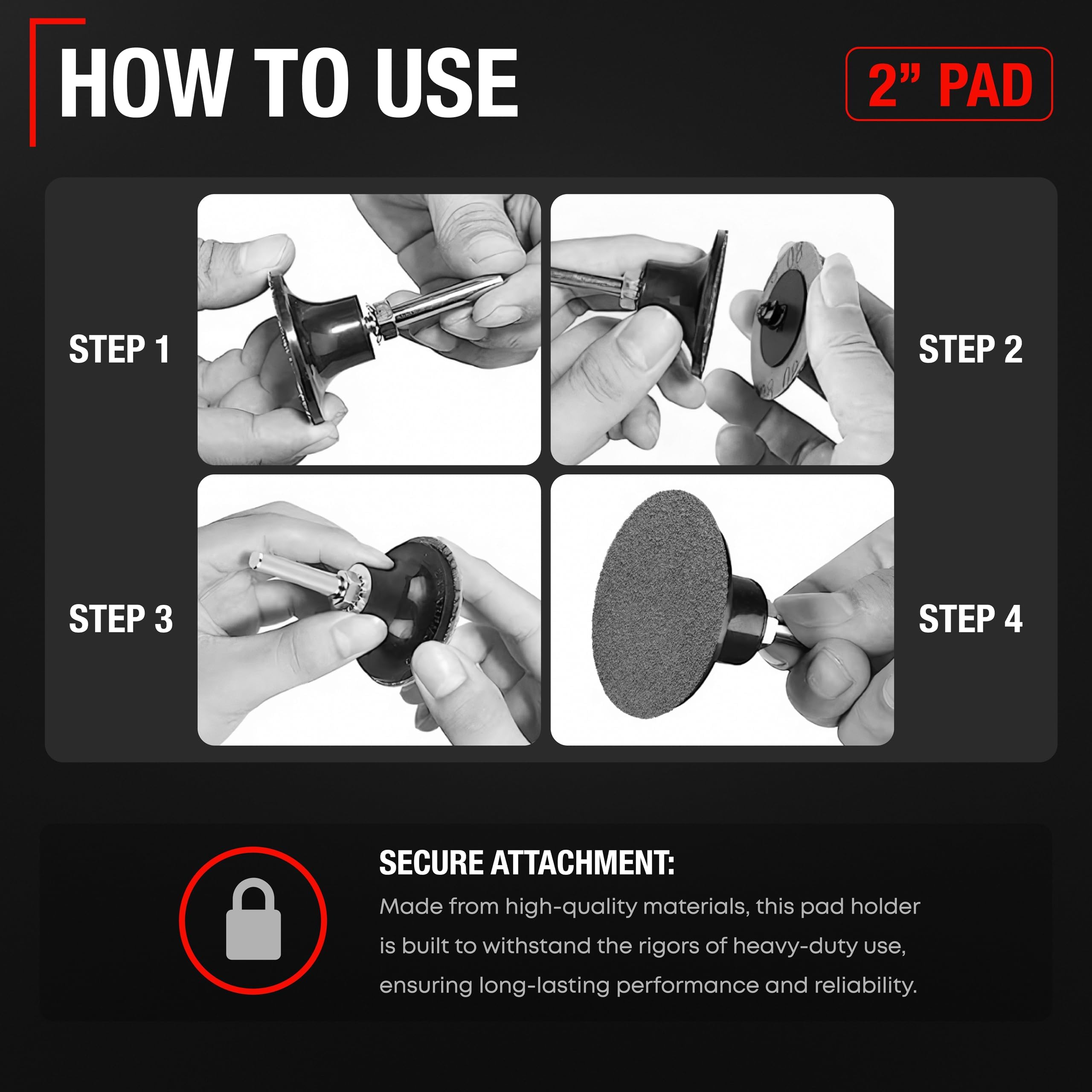 T1A compatible with 3M ROLOC Scotch-Brite discs for efficient prep