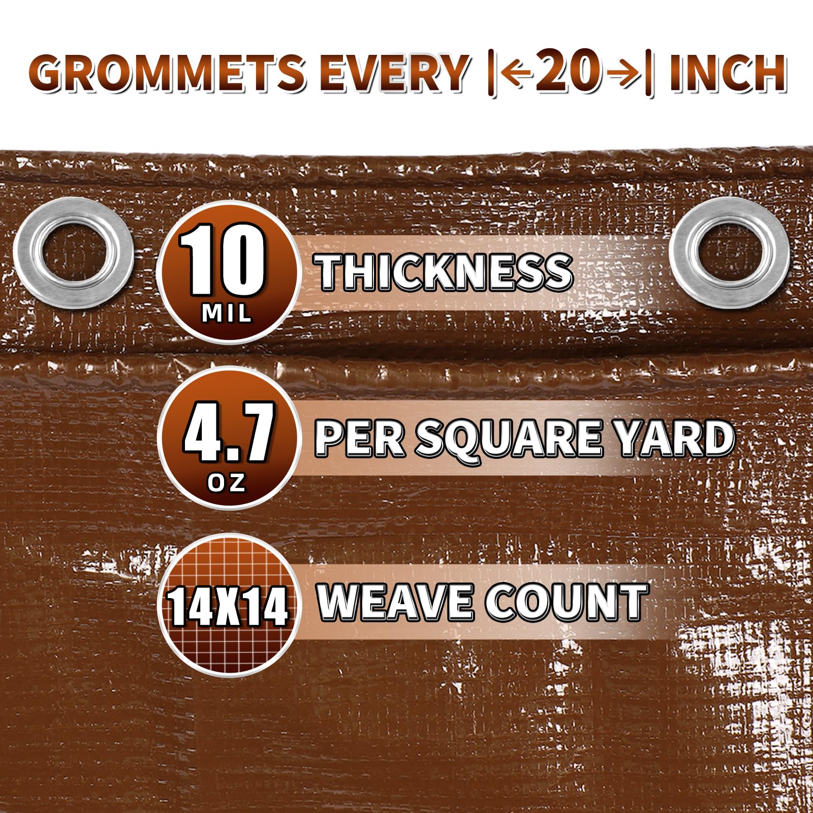 TA*RP YXCN weatherproof tarp demonstrates UV protection for outdoor coverage.