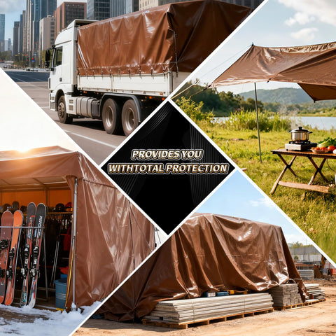 TA*RP YXCN tarp keeps equipment dry and secure in windy conditions.