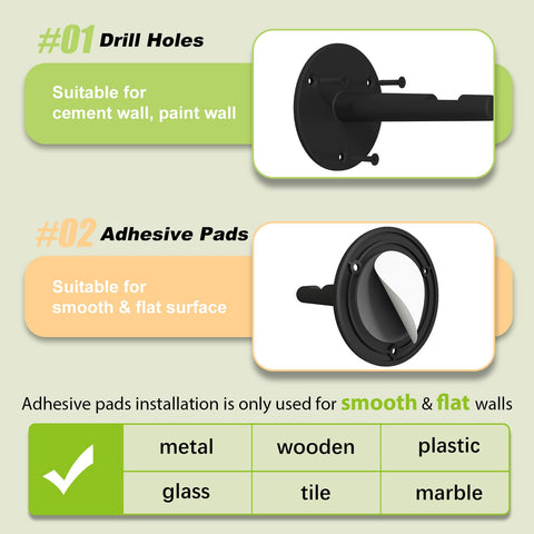 TACAHE two-pack on wall illustrating renter-friendly adhesive installation