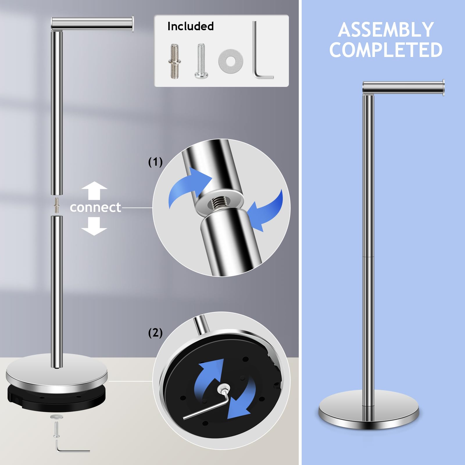 TACGEA freestanding design shown without wall mounting for easy placement