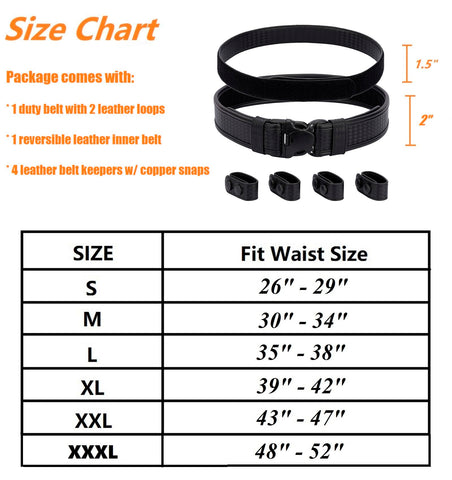 TACNEX package contents view confirms outer and inner belts plus accessories.