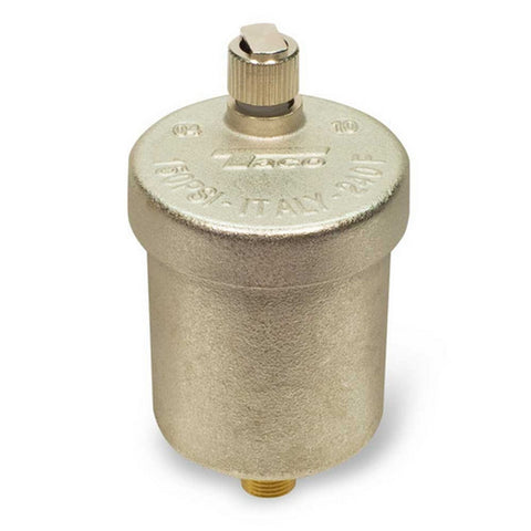 Taco 400 HY-Vent front view shows a brass vent for hot water systems