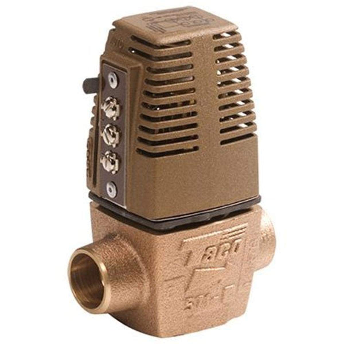 Taco T571-2 zone valve image showing the 0.75 inch sweat connection for quiet hydronic heating