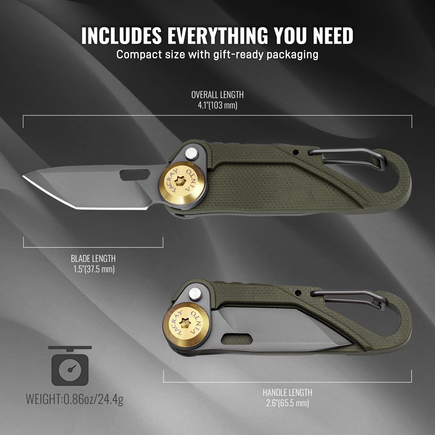 TACRAY Vinto G10 handle detail shows durable grip and confident handling