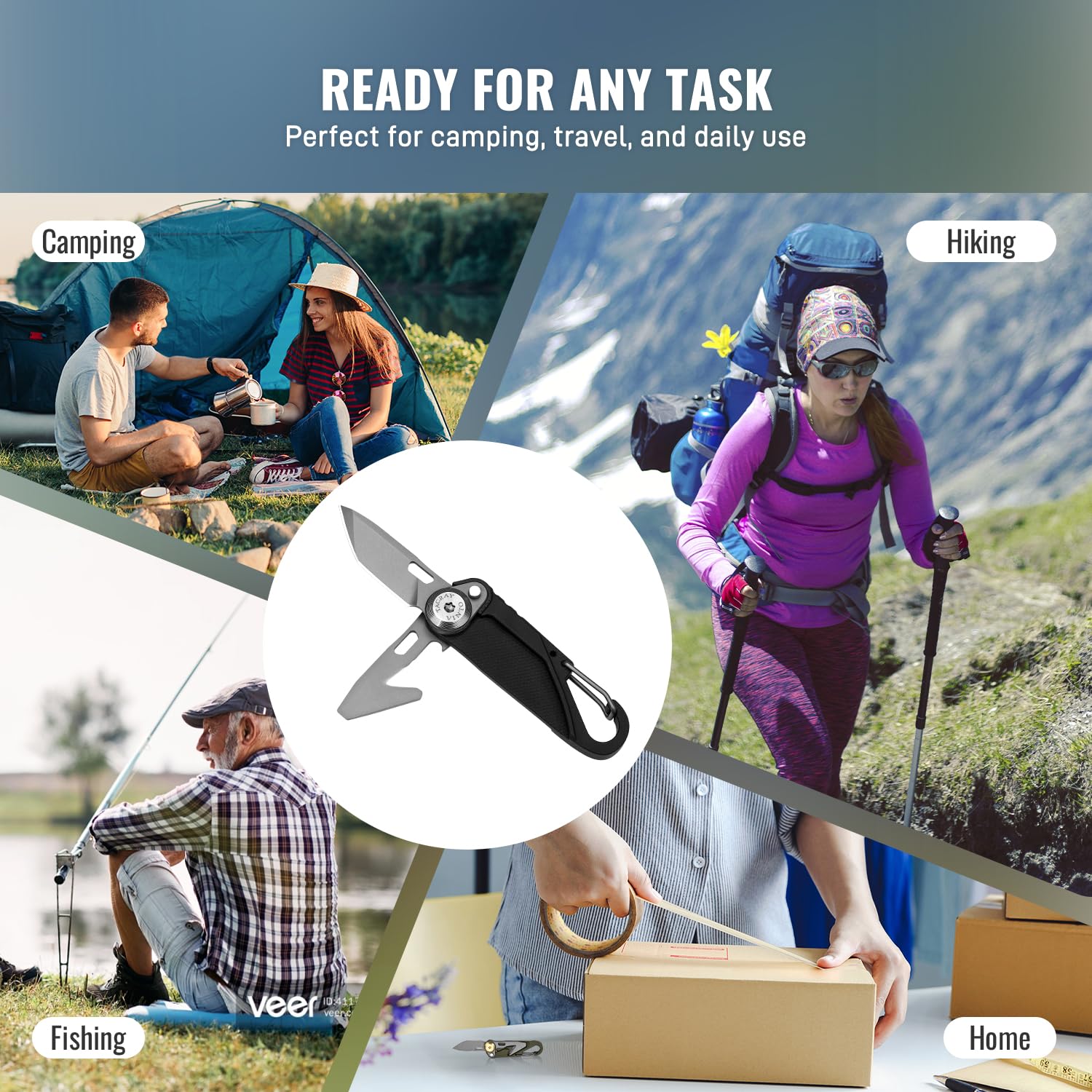 TACRAY Vinto G10 handle provides a secure grip