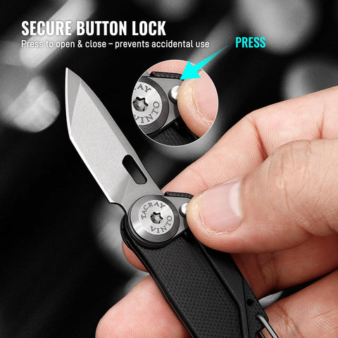 TACRAY Vinto seatbelt cutter ready for safety-focused cuts on the go