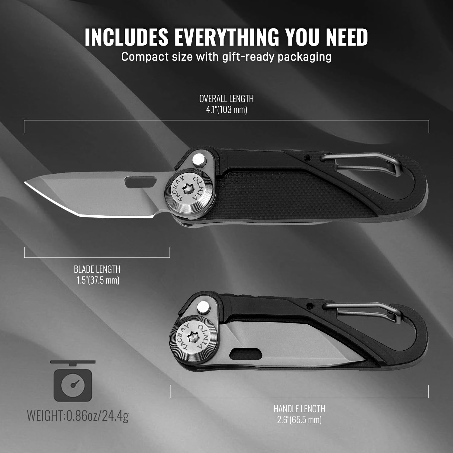 TACRAY Vinto 10Cr15MoV steel highlights lasting sharpness